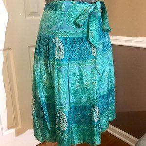 Banana Republic Turquoise Wrap Skirt